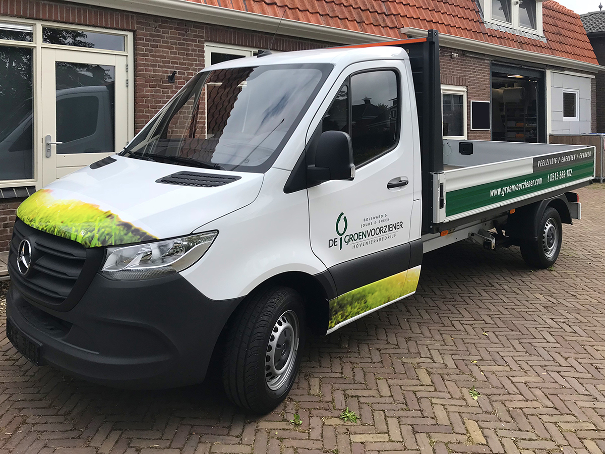 De Groenvoorziener busbelettering